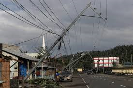 Typhoon damage distribution line