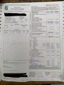 Central Negros Electric Cooperative Inc November 2022 bill